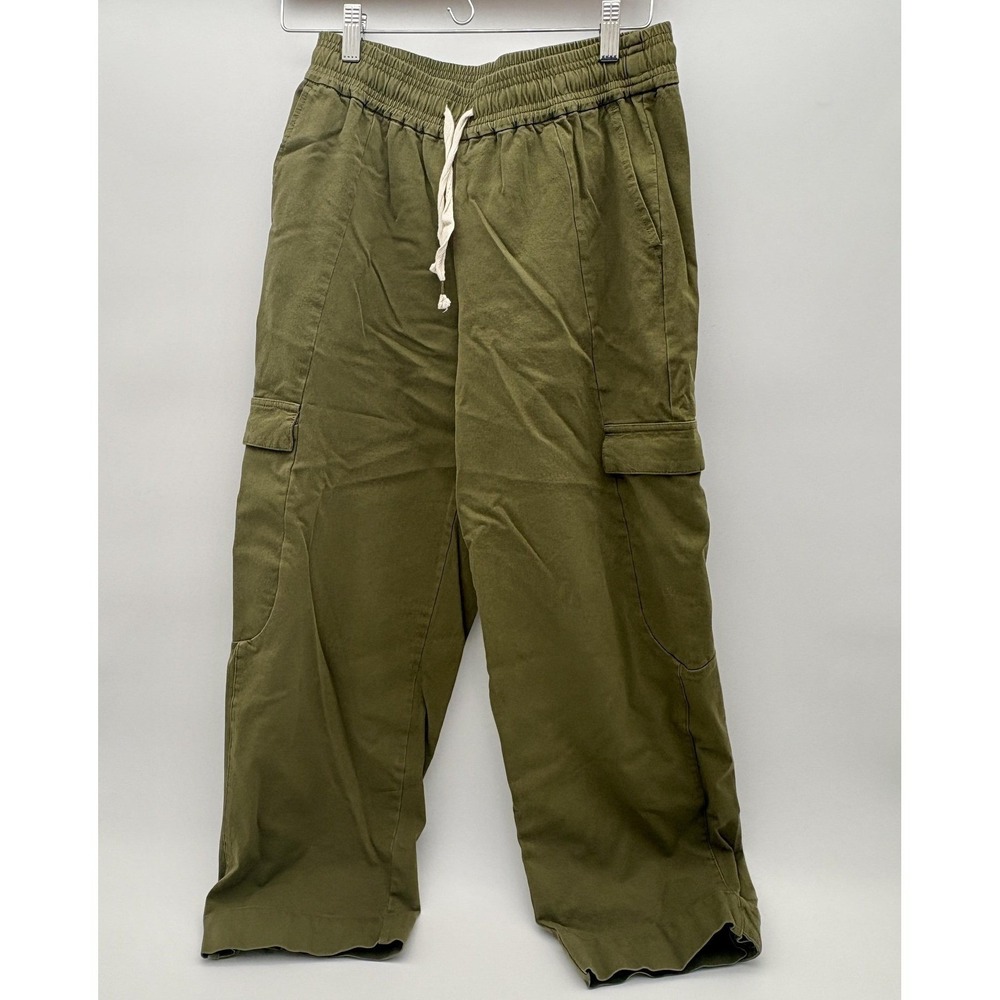 AnyBody Cargo‎ Pants Womens XS Olive Green Pull-On Drawstring Elastic Waist Knit